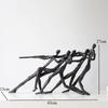 Creative Retro Metal Figure Sculpture Black Art Statue Character Ornaments Home Accessories Decoration Display Model Figurines G