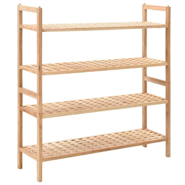 VidaXL Shoe Rack Solid Walnut Wood 69 X 26 X 81 Cm 247103