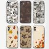 Autumn Maple Leaf Decoration Phone Case For IPhone 17 Air 16 15 14 13 Pro Max 11 12 Black Silicone Cover