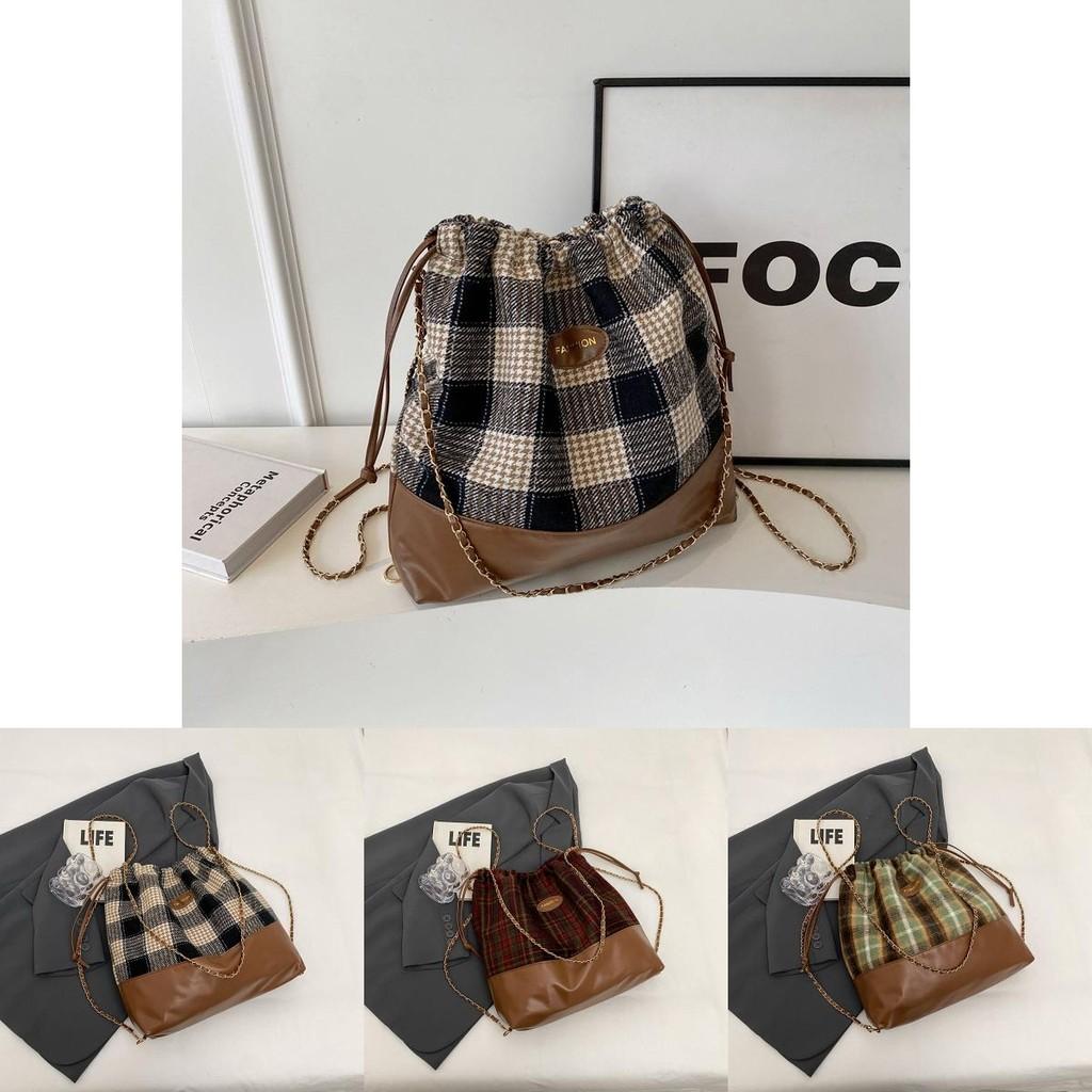 Chic Stylish Women's Tote Bag In Trendy Plaid Patterns Perfect For Daily Use