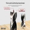 Carbon Steel Three-Point Twist Drill Bit for Hardwood and Enlargement - Compatible with Hand and Pillar Drills