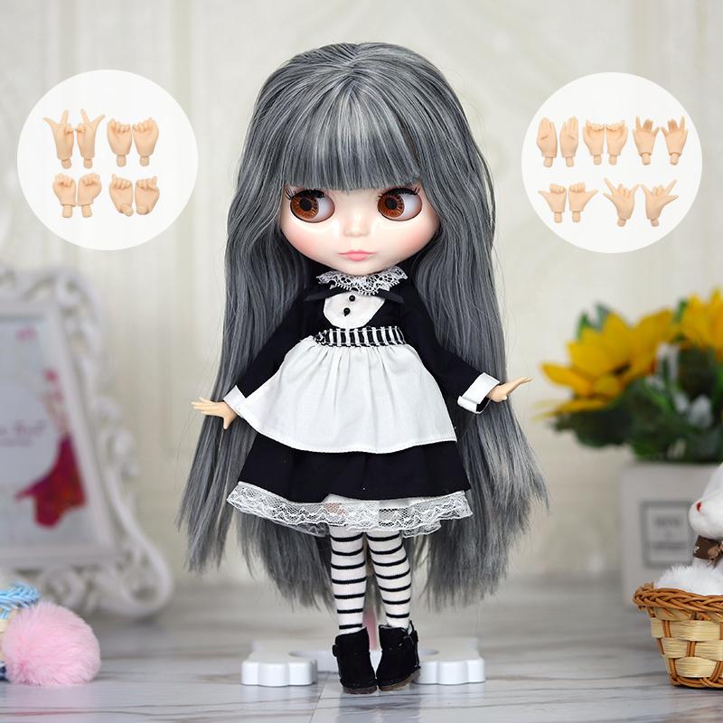 

ICY DBS Blyth doll 1/6 Anime Doll joint body white Skin glossy face Special Combo with dress, shoes and hands 30cm BJD TOY full set with hands