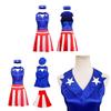 Unabhängigkeitstag der Vereinigten Staaten Cheerleader Kostüm Komplettset Für Cosplay Und Partys