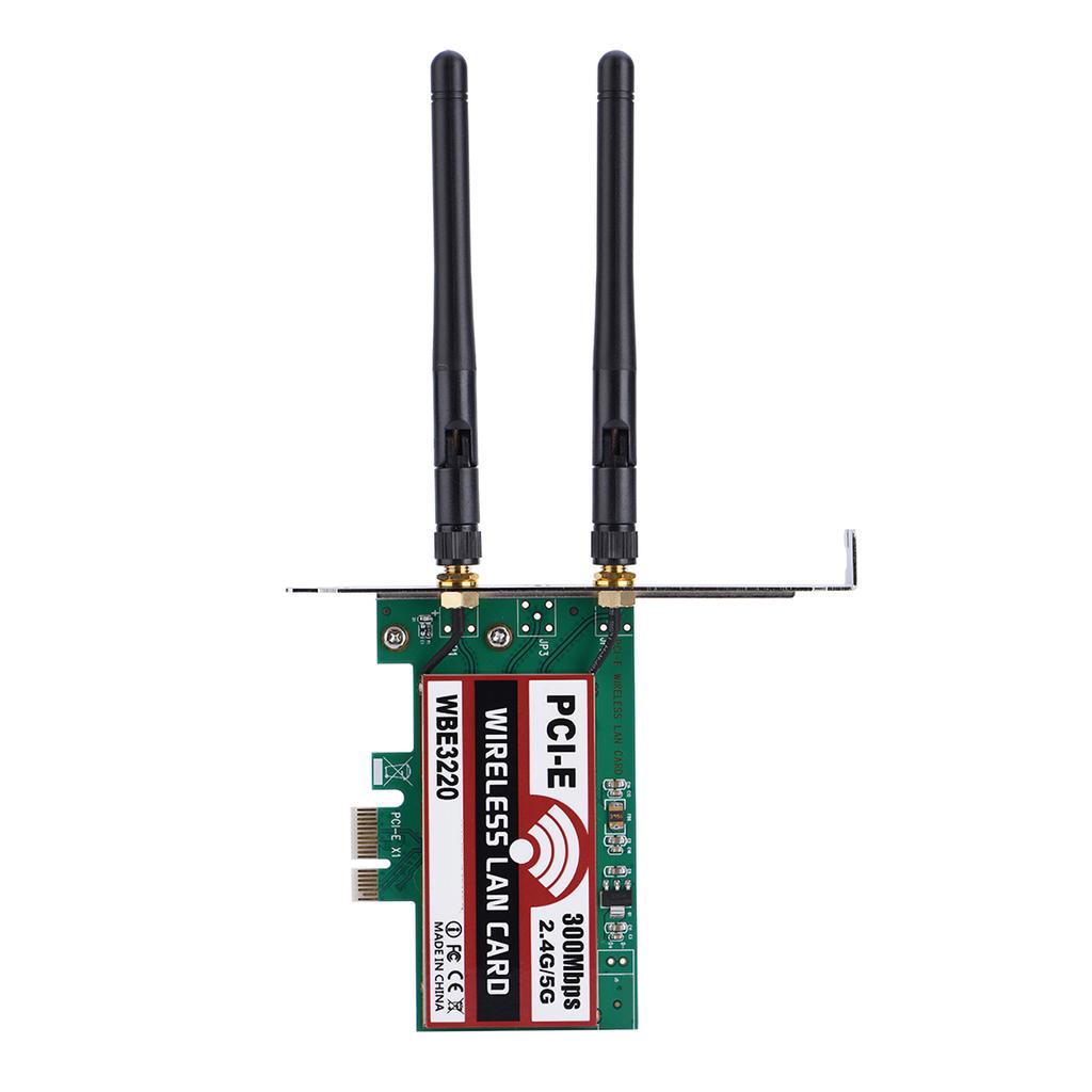2.4G 5G 300Mbps PCI‑e Dual Band AP Wireless WiFi WLAN Adapter For Laptop