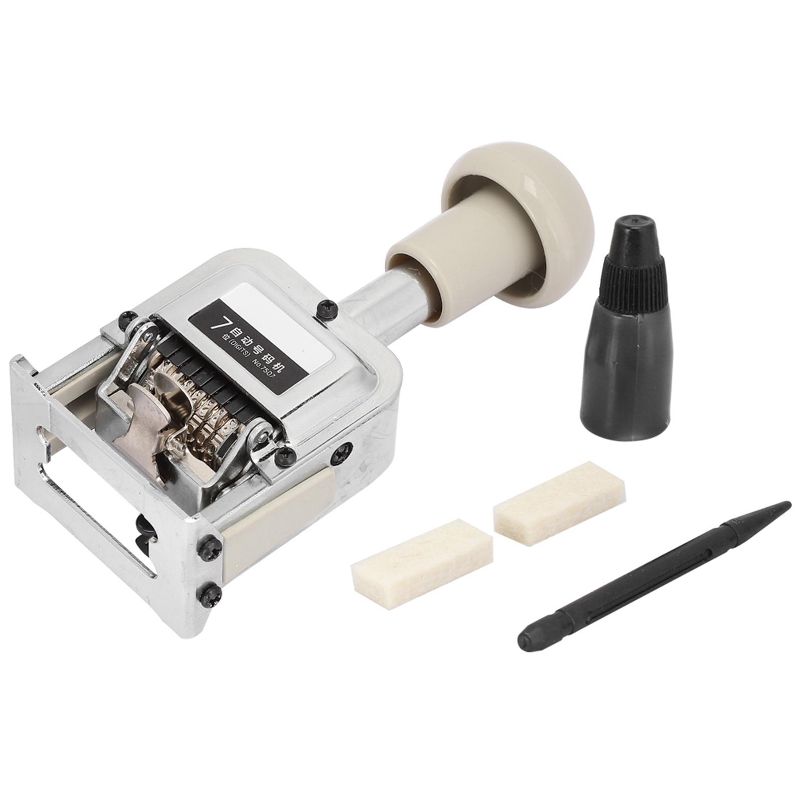 

Нумерационная машина Офисное оборудование Школьные принадлежности Автоматическая транспозиция 7-цифровая печать