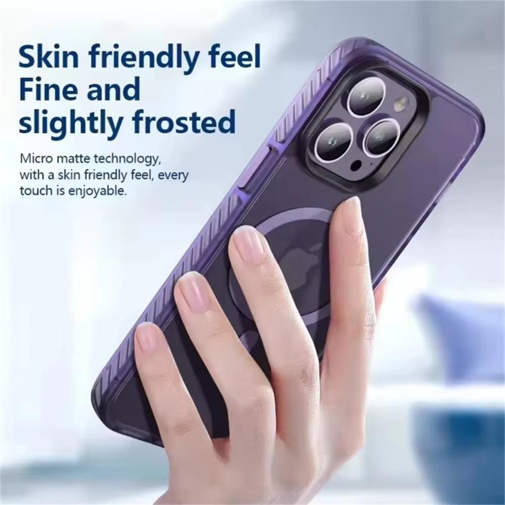 Translucent Matte Magnetic Phone Case For iPhone 17 Pro Max Air 14 15 Plus 11 12 13 16 Pro For Magsafe Anti-Fall Protector Cover