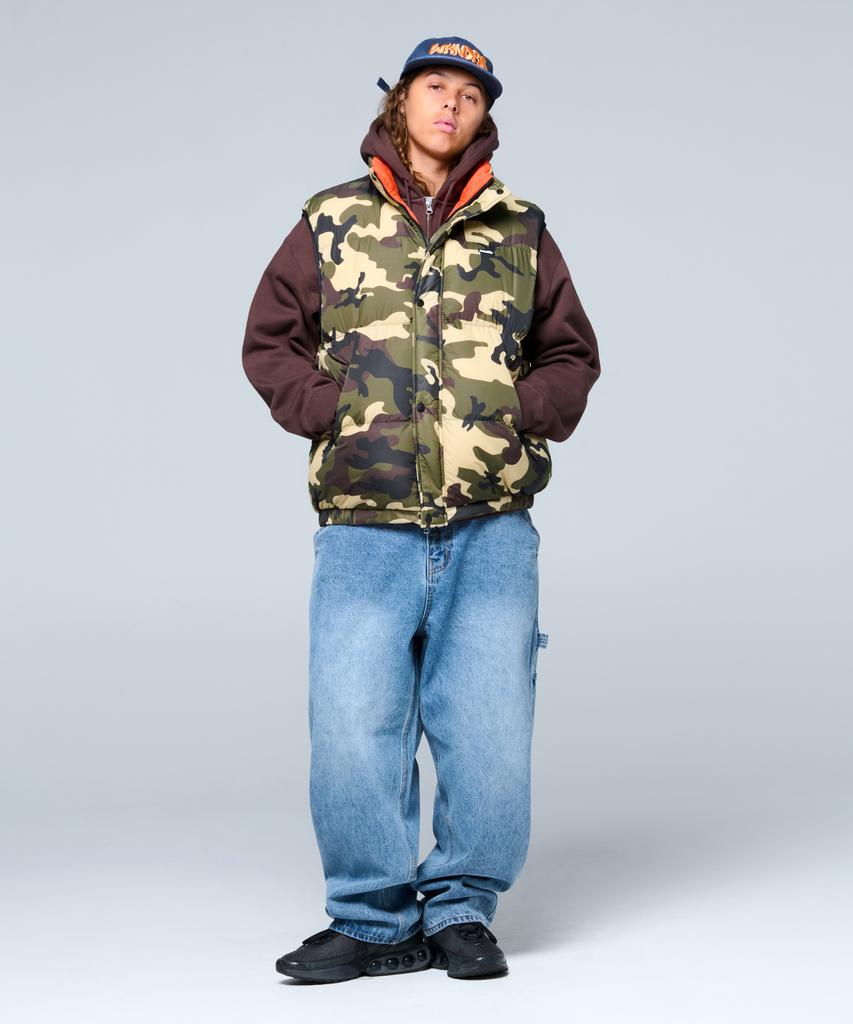 Wkndrs Puzzle Puffer Vest (Camo)