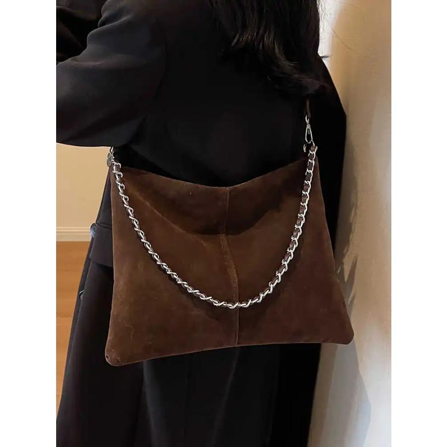 Maillard женская сумка через плечо с цепочкой осень-зима винтажная замшевая сумка — фото 3