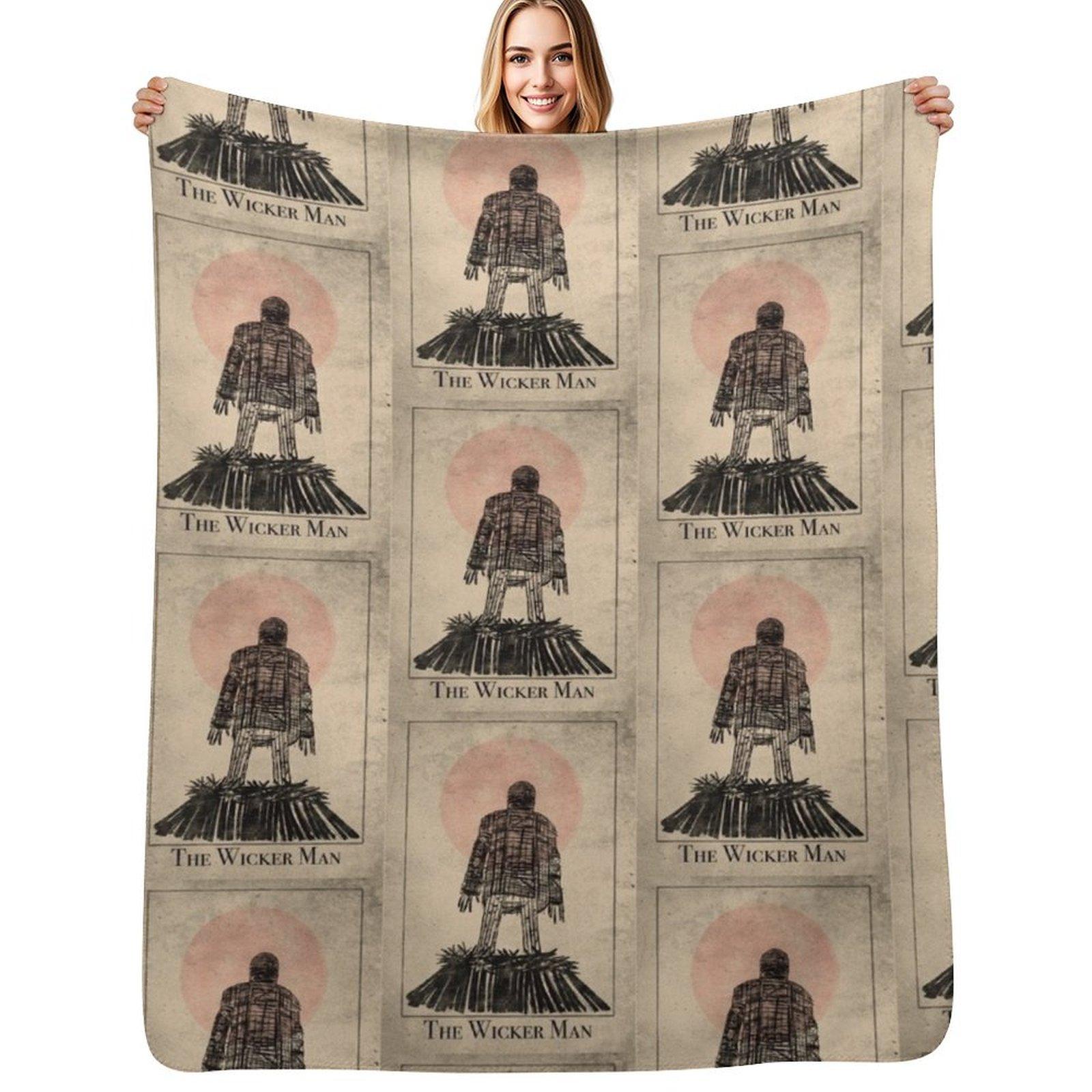 The Wicker Man Poster Throw Blanket Anti Shedding Soft Fuzzy Blanket for Home Size: 75*100cm, Weight: 230 GSM