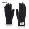 Autumn and Winter Touch Screen Gloves for Men with Velvet Double Layer Thickened Warm Wool Knitted Gloves