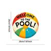 Vintage Metal Pool Sign Wall Art Garden Decor
