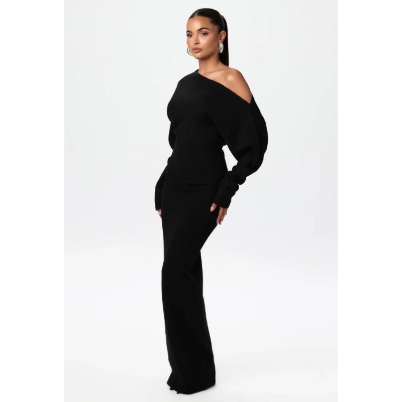 GMXIA Women's Fashion Autumn Winter Solid Color Print Long Sleeve Casual Dresses