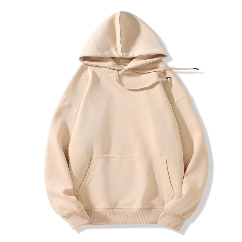 Women's Trendy Solid Color Drop Shoulder Hoodie - Casual, Warm, and Versatile Autumn/Winter Pullover Top