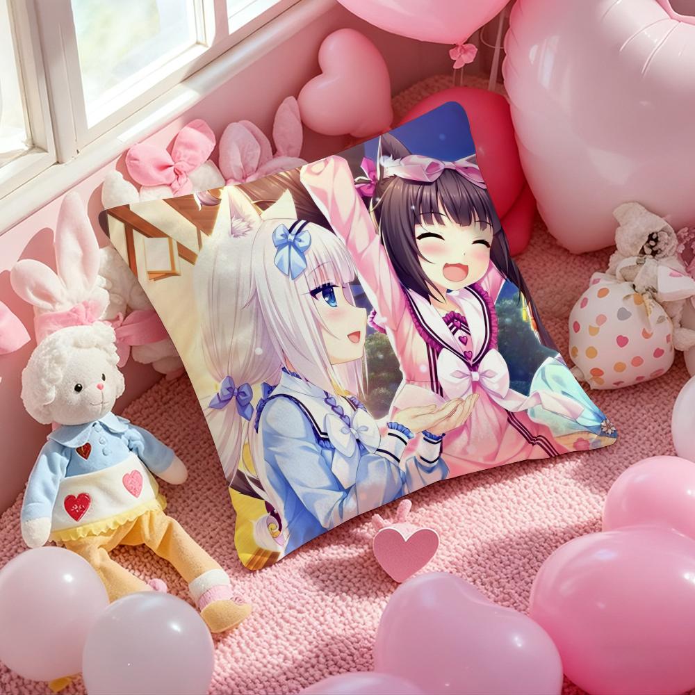 Anime Cat C-catman cartoon Cushion Cover Pattern Printed Pillowcase for Living Room Sofa Cushion Cover & Bedroom Decor