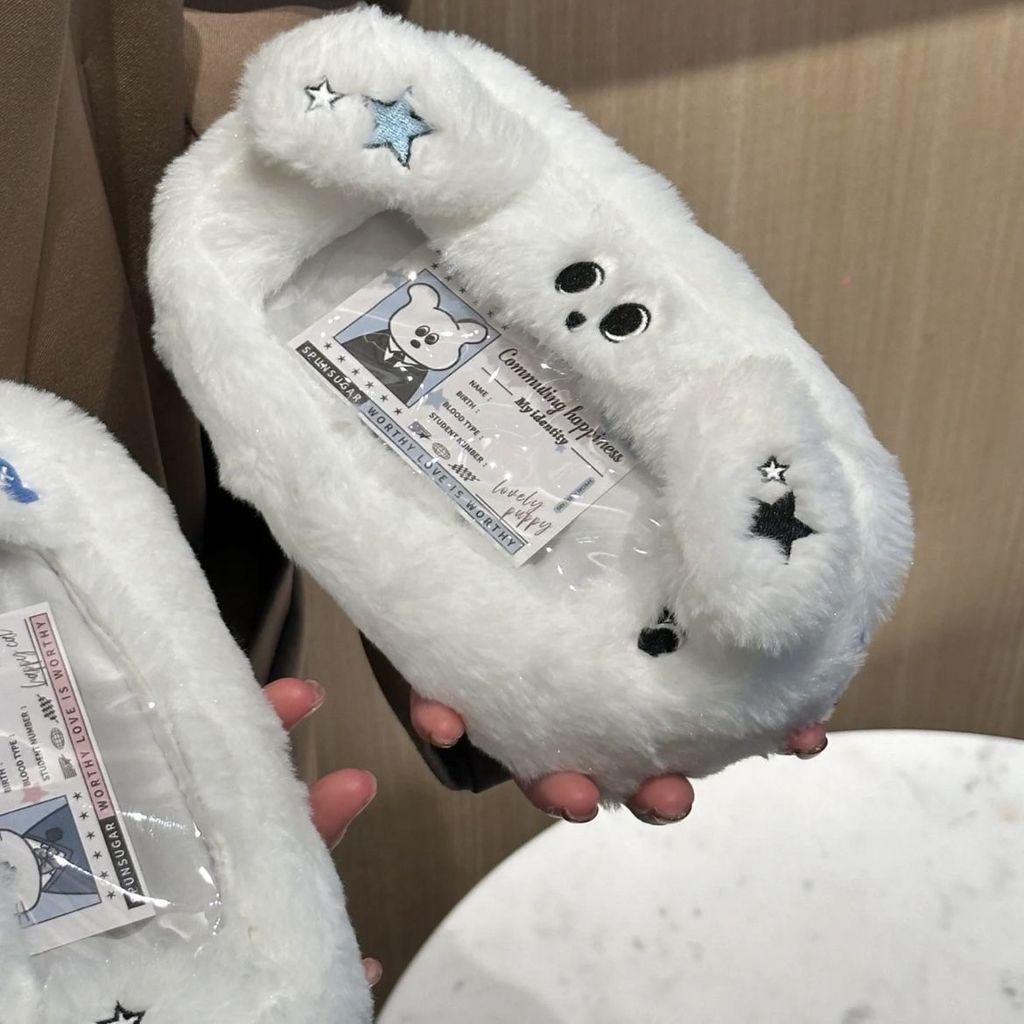 Mjuk Blå Hund Pennskrin Med Stor Kapacitet För Flickor Och Förvaring Av Kontorsmaterial