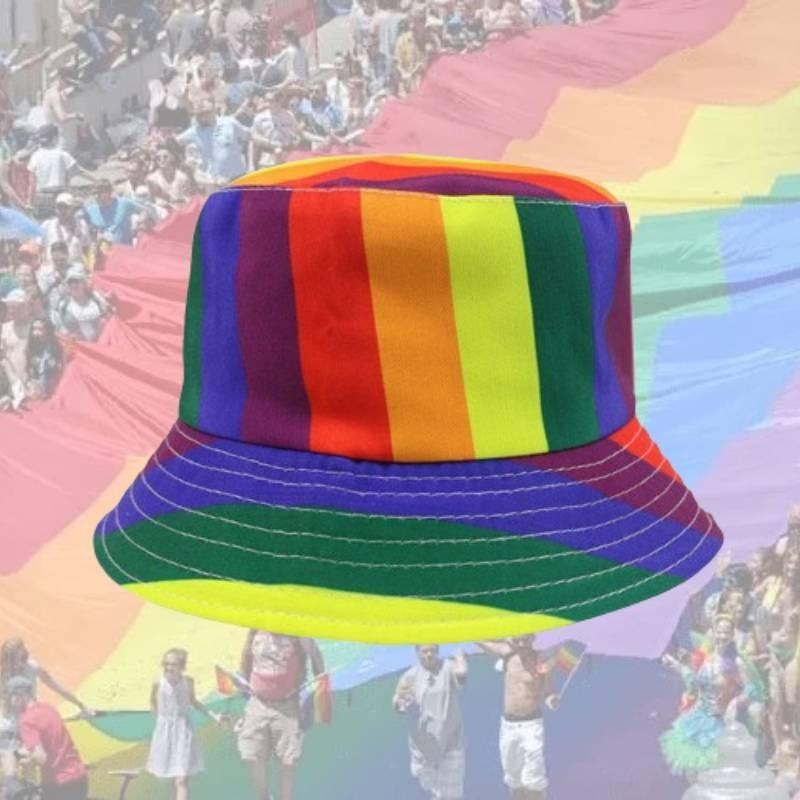 Regenbogen Fischerhut Erwachsener Sonnenschutz Flacher Hut Outdoor Reise Sonnenschutz Sonnenhut Dekoration