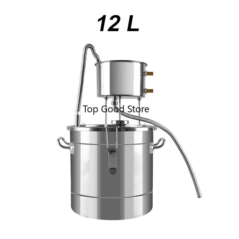 12/22/36L Destylator do bimbru Domowy Alkohol Woda Olejek Eteryczny Zestaw do Warzenia Kotła ze Stali Nierdzewnej Miedziany Nowy