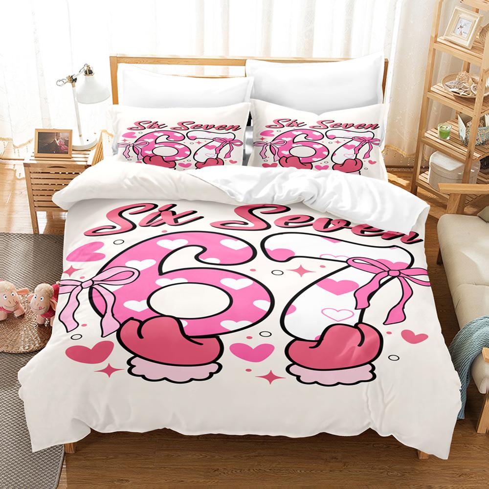 67 POP-Kultur 3D-Druck Bettwäscheset Moderner Stil Weiches Bettbezug-Set King Queen Twin Größe Geburtstagsgeschenk für Schlafzimmerdekoration