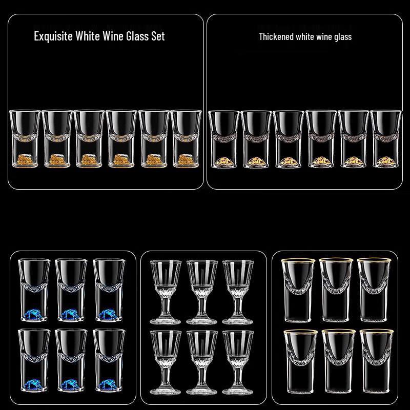 Ting Le Chinese Gold Foil Crystal Baijiu Decanter & Glass Set