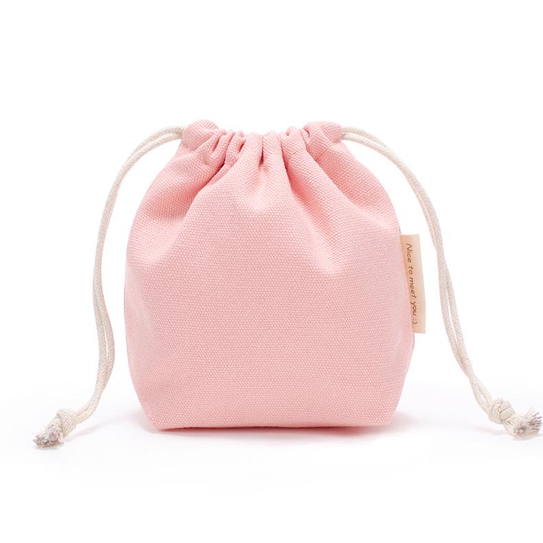Custom Mini Colored Canvas Drawstring Storage Bag