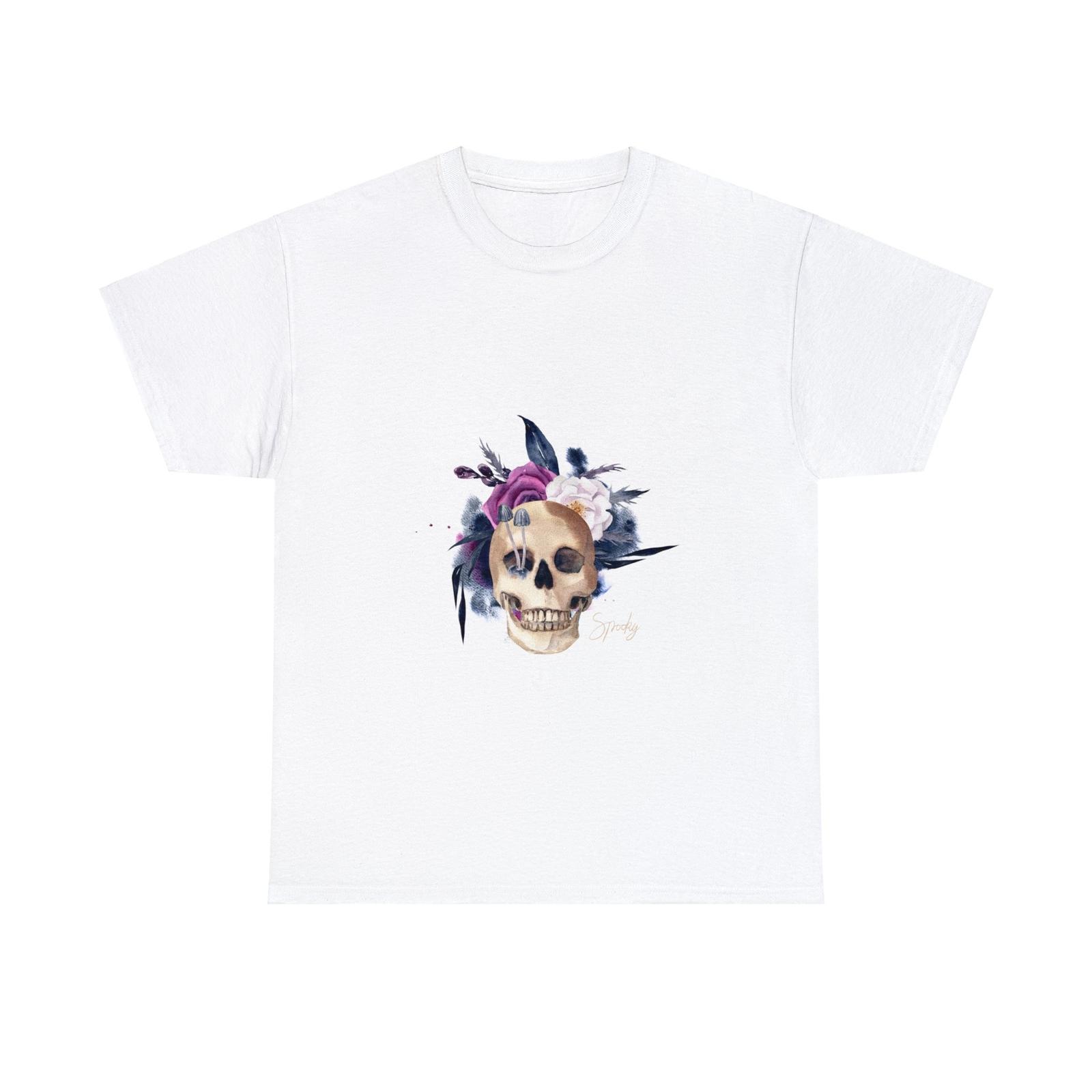 Beige Creative Skull Halloween T-Shirt unisex S