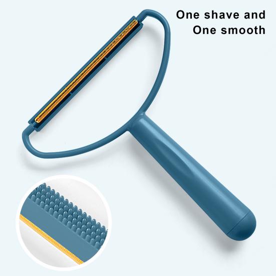 Portable Scraper Cat Dog Hair Remover with Long Handle Anti-Slip Curved Grip Reusable Widened Coverage Area Hair Ball Lint Remover