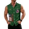 Men's Workwear Lapel Button-Down Vest Shirt - Lightweight Sleeveless Top