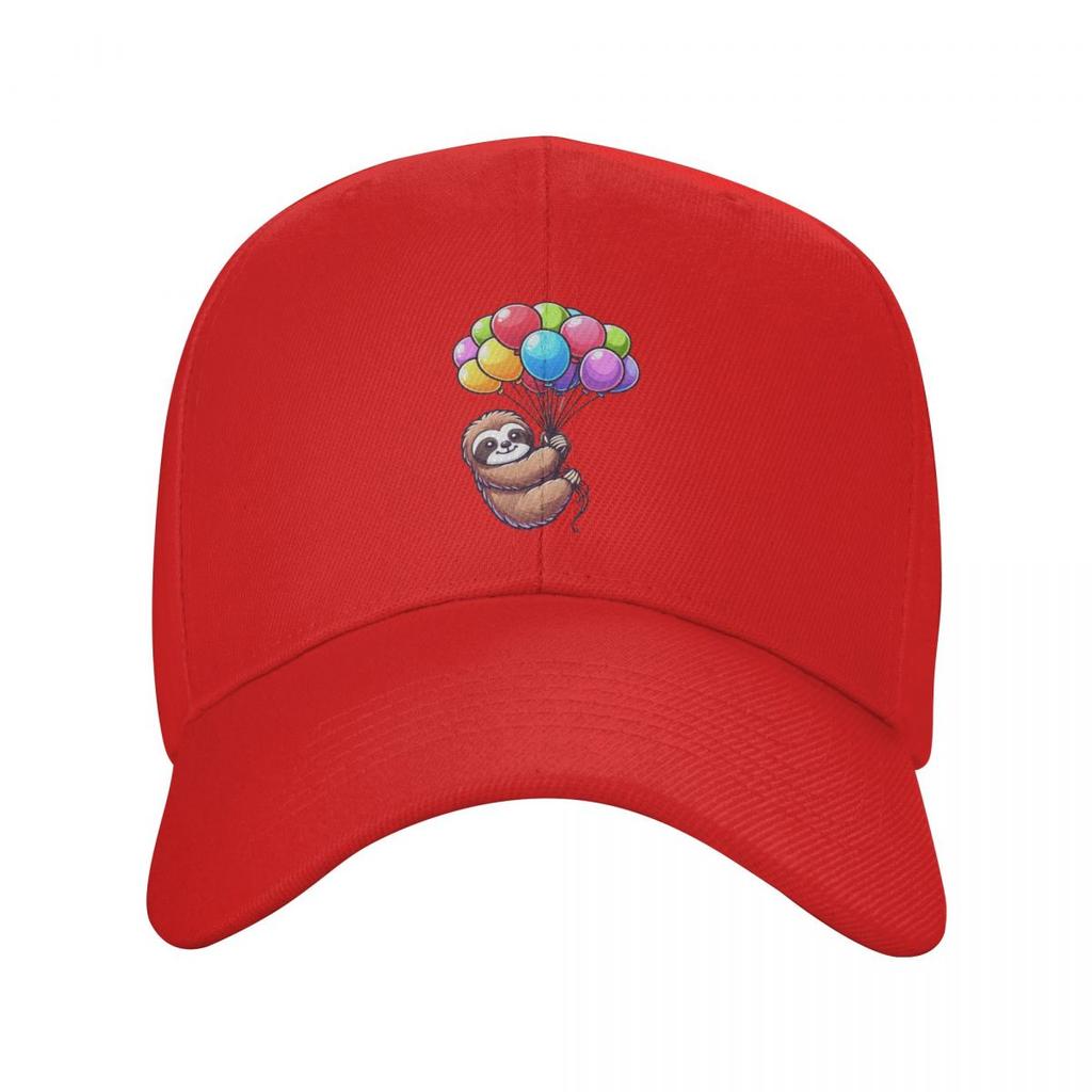 Balloon Sloth Cute Funny Sloth Hanging Balloon Baseball Caps Men Women Hats Outdoor Cap Streetwear Baseball Hat Casquette