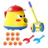 Kids Vacuum Cleaner Toy Set with Push Walker Bell Ball Spade 360 Degrees Rotating Tackle Throwing Game Skill Development Hand-Eye Coordination