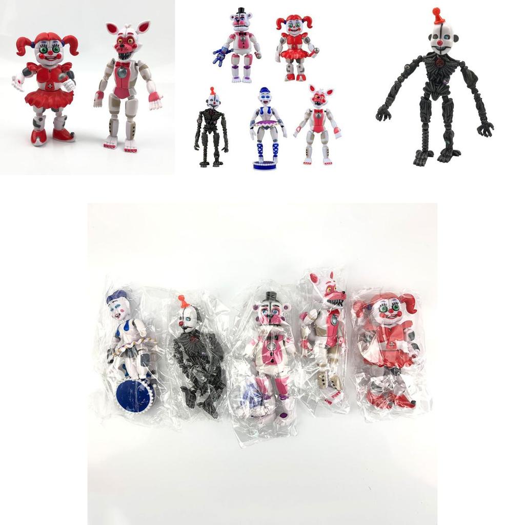 5pcs Fnaf Five Nights At Freddys Light Up Action Figures With Safe Pvc Material Perfect As Kids Gift And Ornament