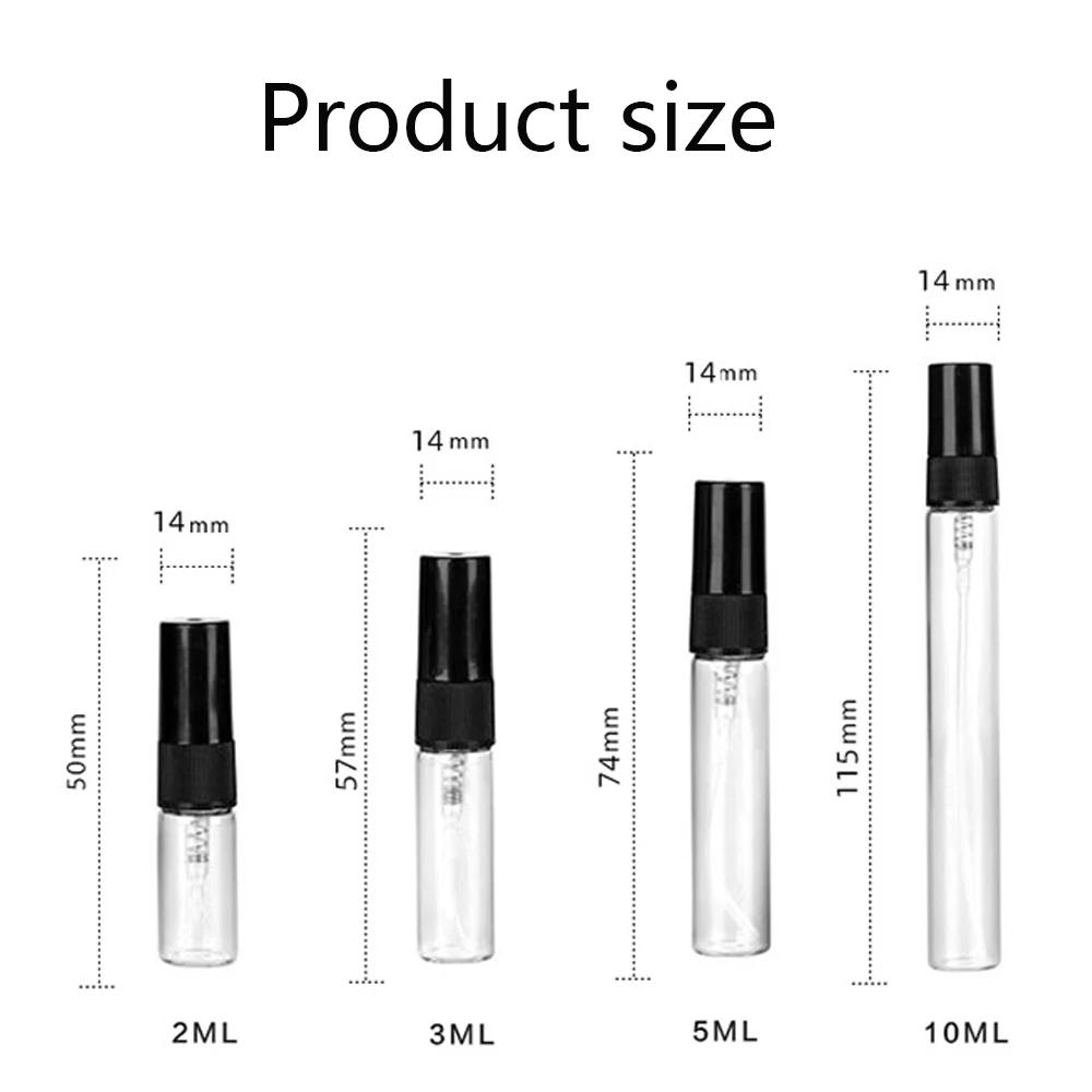 50 SZT. 2/3/5/10ML Mini Szklana Butelka z Rozpylaczem Atomizer Perfumy Płyn do Płukania Ust Atomizer do Czyszczenia Podróży Olejki Eteryczne