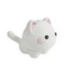 Jijijing Mini Statuetta di Gatto Stampata in 3D, Statuetta Decorativa di Gattino Bianco Cartone Animato, Scultura Animale Moderna per Decorazione da Scrivania, Regalo per Amanti degli Animali