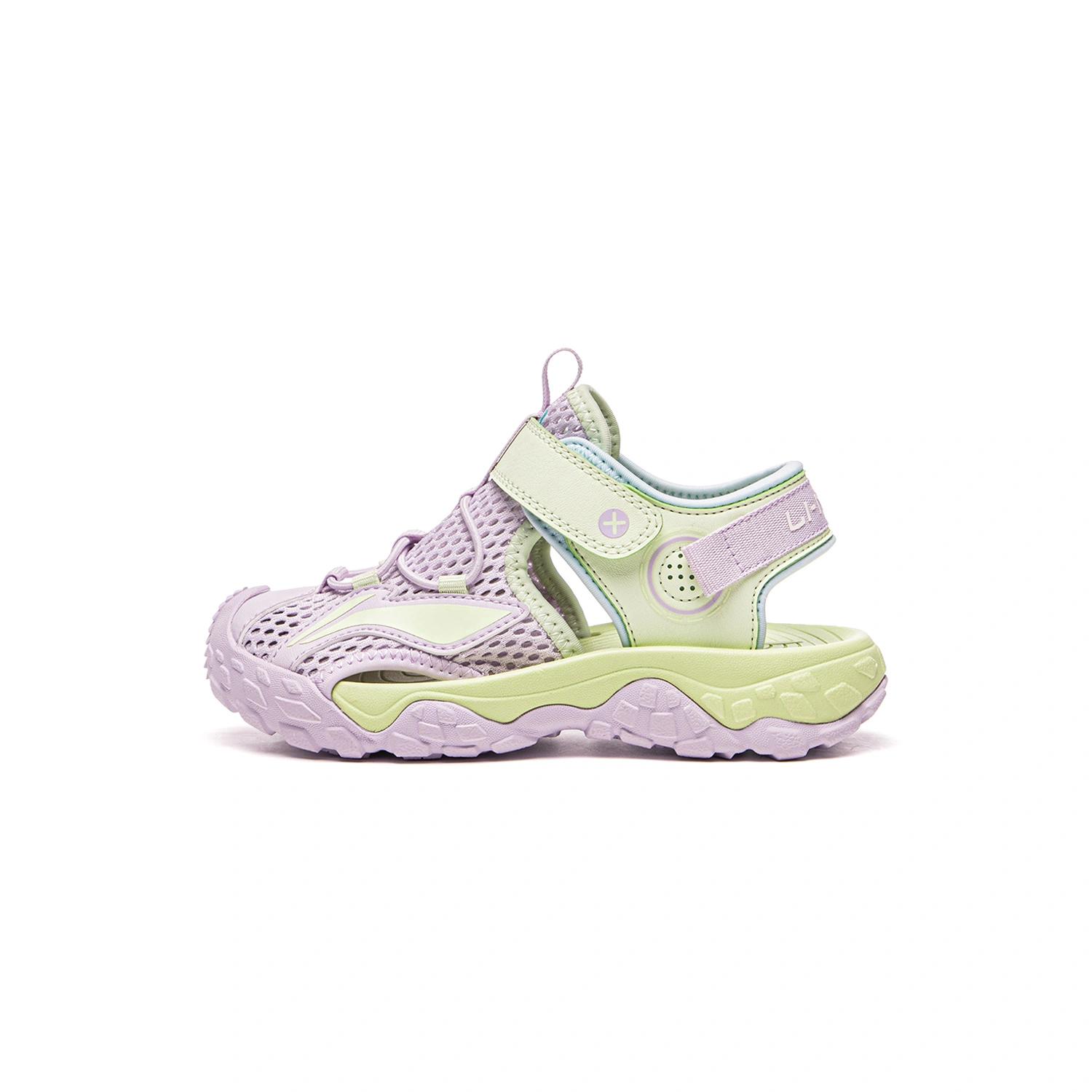 

Li Ning Милые Удобные Модные Универсальные Дышащие Детские Сандалии Низкие Детские сандалии Светло-Фиолетовый Светло-Зеленый YKKU026-2 29