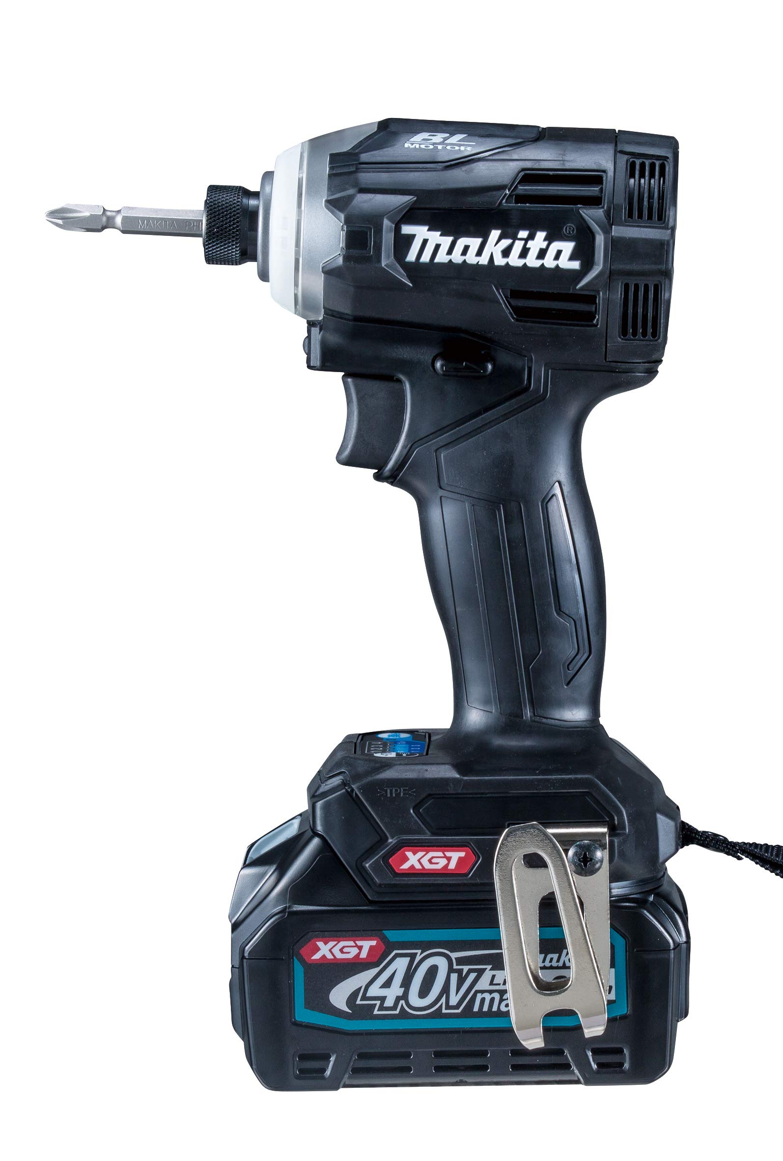 

Makita Impact Driver 40VmaxTD001 Black Torque 220Nm Batteries and Charger Included TD001GRDXB 2.5Ah чорний