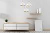 MODERN CEILING HANGING LAMP, METAL LAMPSHADE