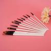 12 Pcs Painting Brush Set Pearl White Rod Watercolor Propene Drawing Tool(Filbert Tip)