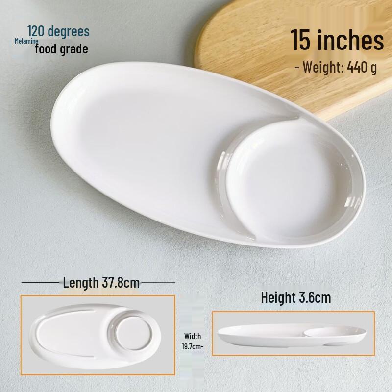 Food Grade Melamine Divided Serving Plate