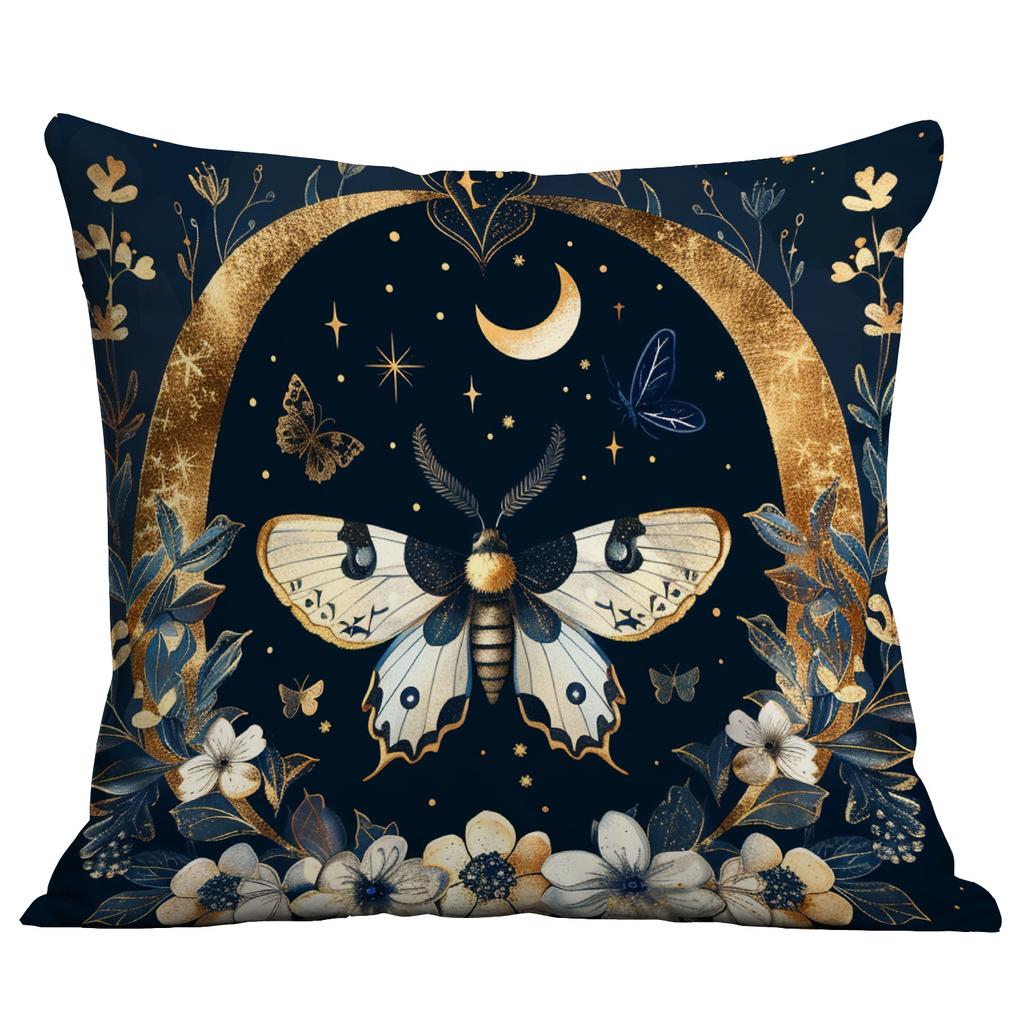 New Imitation 3d Butterfly Printed Pillowcase Retro Home Sofa Cushion Pillowcase Decoration