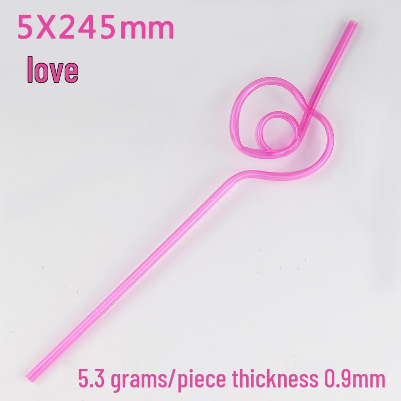 Eco-friendly PETG Crystal Shaped Straws - Creative, Cute, Disposable Party Tubes