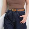 Women'S Belt With Fine Matching Western Pants 2Cm Wide Pu Leather Metal Buckle Belt Simple Versatile  Decoration
