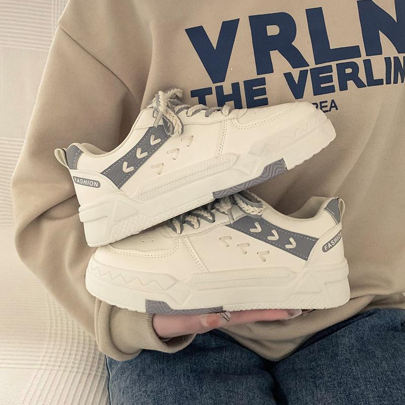 Spring New Ins Trendy and Versatile Casual Platform Single Shoes Student Sports Little White Shoes