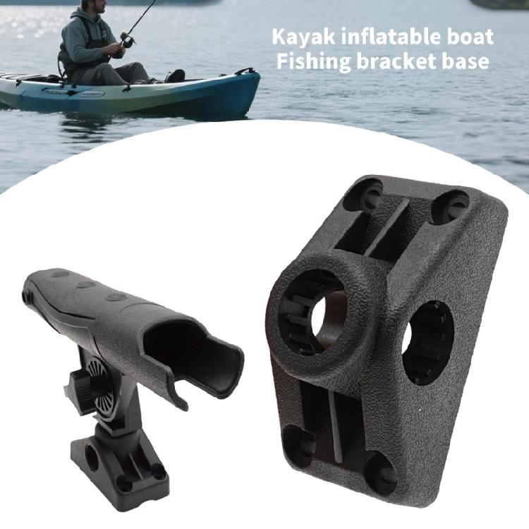 Kayak Rod Mounting Bracket 360 Degree Rotating Mounting Base Kayak Fishing Poles Holder Plastic Fishing Tackle Accessory