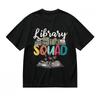 Damen T-Shirt Herren Damen T-Shirts Oberteil Mit Leseclub Grafik Unisex Schwarz 100% Baumwolle Oberteile Sommer