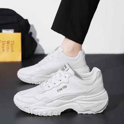Spring and Autumn New Sports Shoes Waterproof Casual Men's Shoes Lightweight Soft Sole Student Youth Running Shoes Board Shoes White Shoes