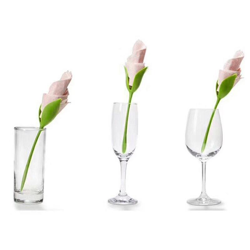 1/4 stuks Servethouder Servetstandaard Papieren Rol Bloem Roos Romantische Decoratie Perfect voor Feesten Dates Bruiloften