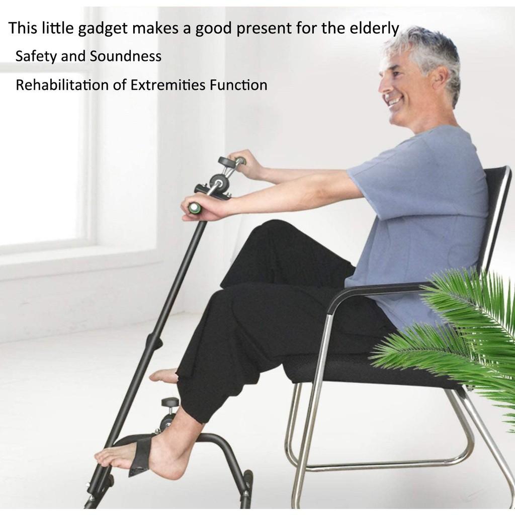 Pedal Exerciser Bike Hand Arm Leg and Knee Peddler Adjustable Fitness Equipment for Seniors, Elderly Home Pedal Exercise Bike for Total Body
