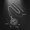 Fashion Personality Tree of Life Round Brand Pendant Necklace Creative Stainless Steel Necklace Jewelry for Men and Women