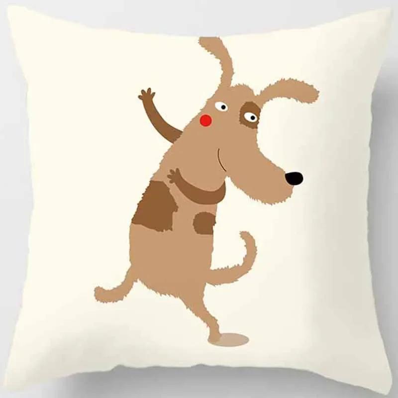 Cute Animal Print Square Pillowcase Home Decoration Car Sofa Cushion Cover