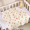 Cotton Muslin Cute Cartoon Printing Baby Swaddle Blanket Soft Breathable Newborn Baby Receiving Blanket For Infant Boys Girls