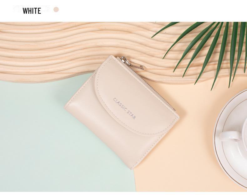 Korean Women's Solid Color Coin Purse: Multifunctional, Large Capacity Card Holder